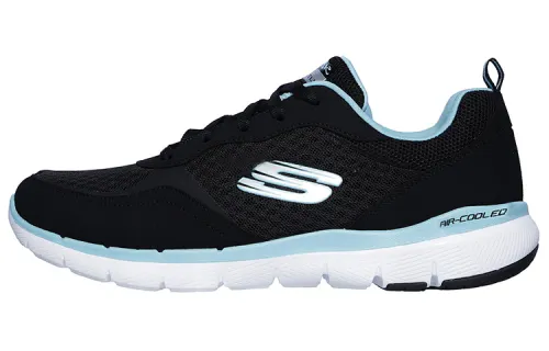 Skechers Flex Appeal 3.0 Casual Shoes Women's Low Top Black/Blue