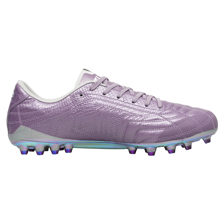 TLSS. MG Multi Ground Artificial Turf Cushioning Anti Twist Slip Resistant Soccer Shoes Unisex Light Purple