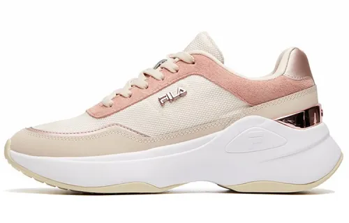 FILA Textile, Synthetic Leather Vintage Cushioning Abrasion Resistant Height Increasing Low top Casual Shoes Women's