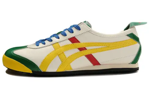 Onitsuka Tiger MEXICO 66 Cushioning Slip Resistant Abrasion Resistant Low top Casual Shoes Unisex Yellow Green Red