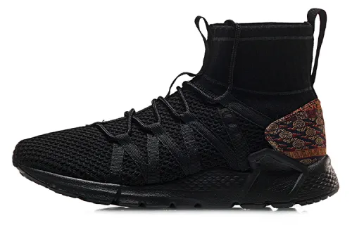 Li Ning Planet Casual Shoes Men's High Top Black