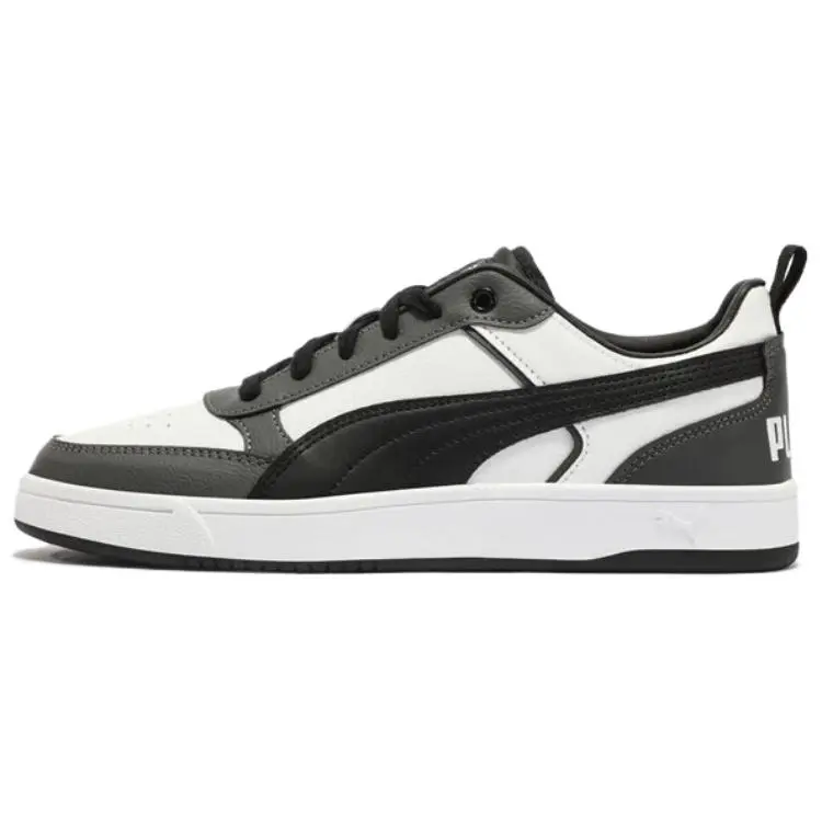 PUMA DRIBBLE Abrasion Resistant Low top Skateboard Shoes Unisex White Gray