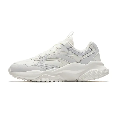 Anta Wear-Resistant Height Increasing Low-Top Casual Shoes Women's White Gray