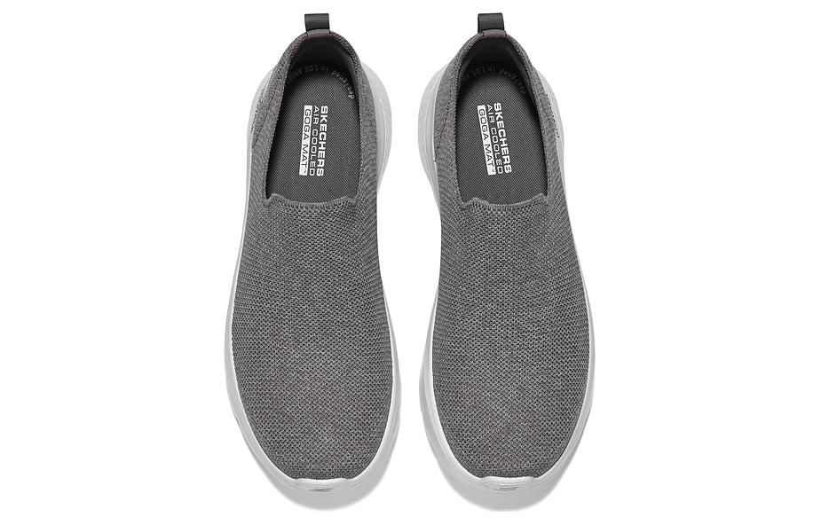 Skechers Fabric Cushioning Abrasion Resistant Cushioning, Wear Resistant Low top Casual Shoes Men’s White Gray