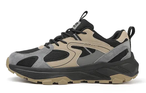 JEEP SPIRIT Abrasion Resistant Breathable Abrasion Resistant Breathable Low top Casual Shoes Men's Black