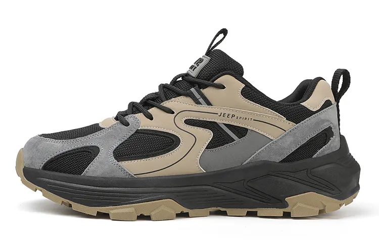 JEEP SPIRIT Abrasion Resistant Breathable Abrasion Resistant Breathable Low top Casual Shoes Men's Black