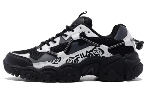 FILA Cat Claw Slip Resistant, Abrasion Resistant, Breathable Low top Casual Shoes Unisex Black White Gray