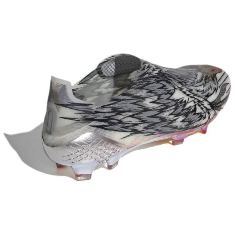 Мужские бутсы adidas X GHOSTED + PF FG (серые / красные / белые) — Серый / красный / белый — фото 4
