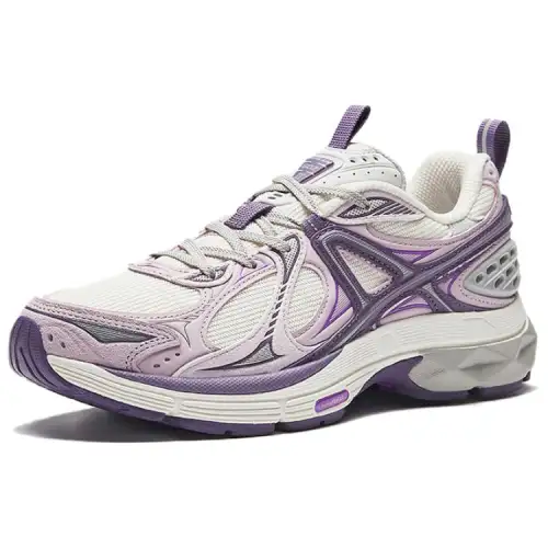 Anta Slip Resistant And Abrasion Resistant Coverage Low top Casual Shoes Women's White Pink Purple
