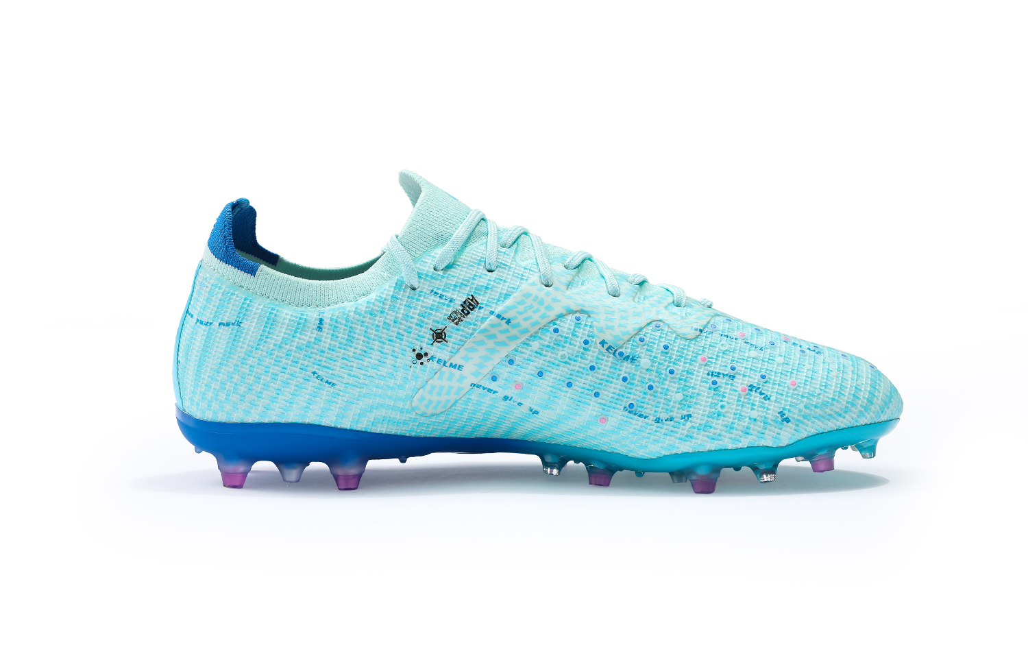 KELME Lightning 3.0 Comfortable MG Multi Ground Training Soccer Shoes Unisex Aqua Blue