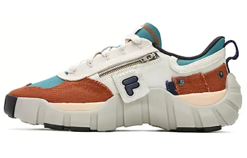 FILA FUSION BONE DX Vertebra Shoes Low top Casual Shoes Men's White Brown