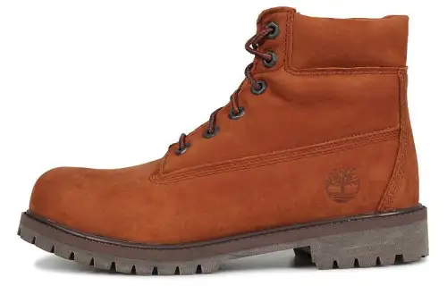 Timberland Suede Slip Resistant Abrasion Resistant Short Combat Boots Women's Brown