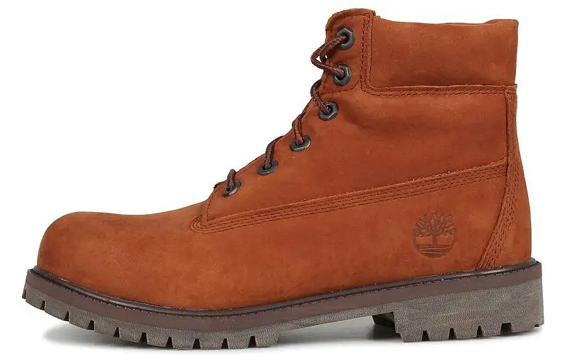 Timberland Suede Slip Resistant Abrasion Resistant Short Combat Boots Women's Brown