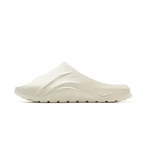 Li Ning x YINGXIONGLIANMENGYONGCHIPAIDUI Soft Clap Slide Slippers Unisex Ecru