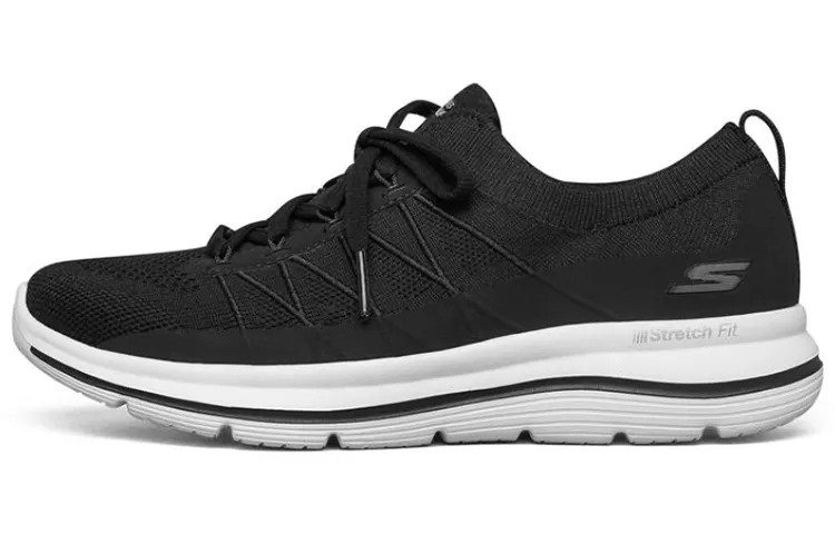 Skechers Go Walk Stretch Fit Running Shoes Black/White Women's