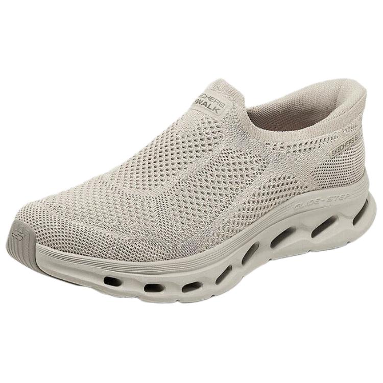 Skechers MEN’S GO WALK Fabric Abrasion Resistant Low top Casual Shoes Men’s Light Umber