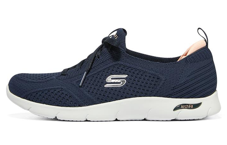 Skechers ARCH FIT REFINE Fabric Low top Casual Shoes Women's Blue White