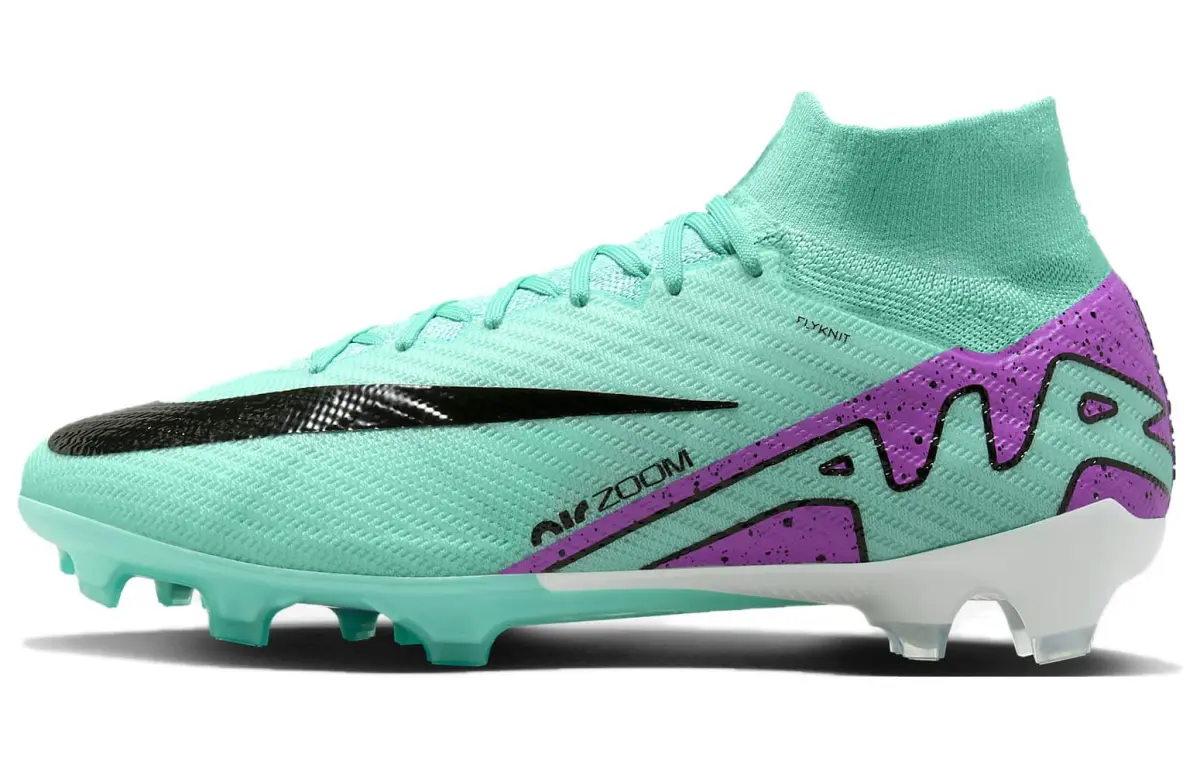 Nike Mercurial Superfly 9 FG Firm Ground Natural Grass Fabric Soccer Shoes Men's Ultra Turquoise Stone Color