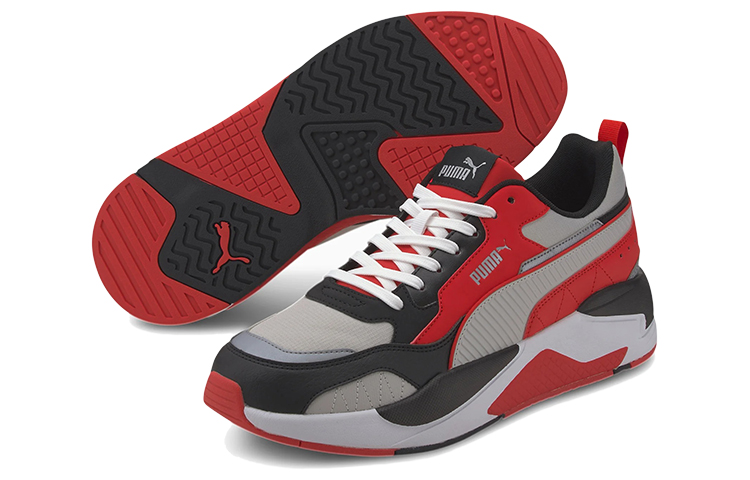 Кроссовки PUMA X-Ray 2 Square Pack (серо-красно-белые) — фото 3