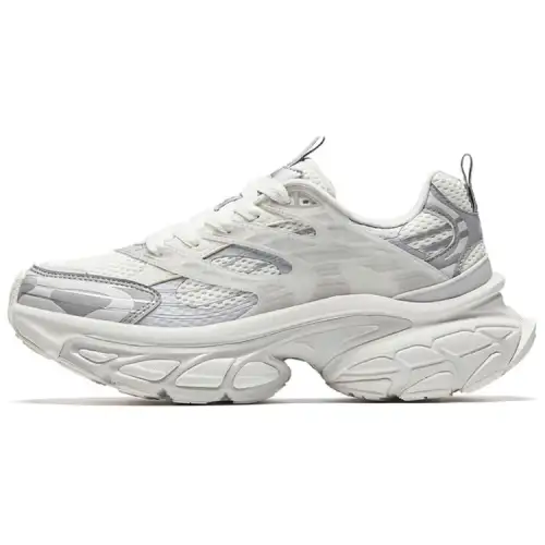 Anta Low top Casual Shoes Men's White Silver Gray