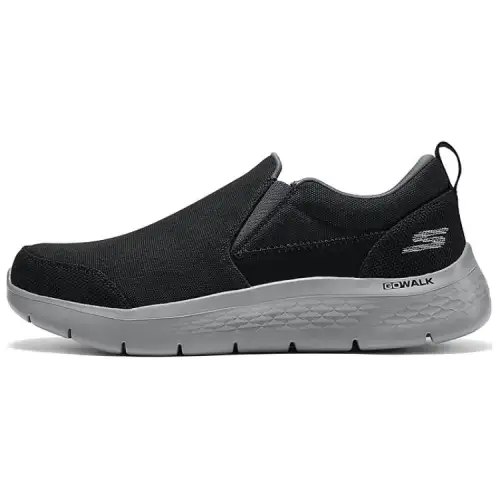 Skechers Go Walk Fle Breathable And Resilient Low top Casual Shoes Men's Black Gray