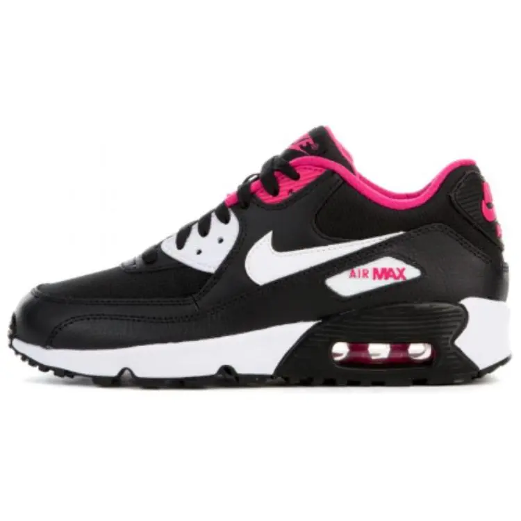 Nike Air Max 90 Mesh Black White Pink GS