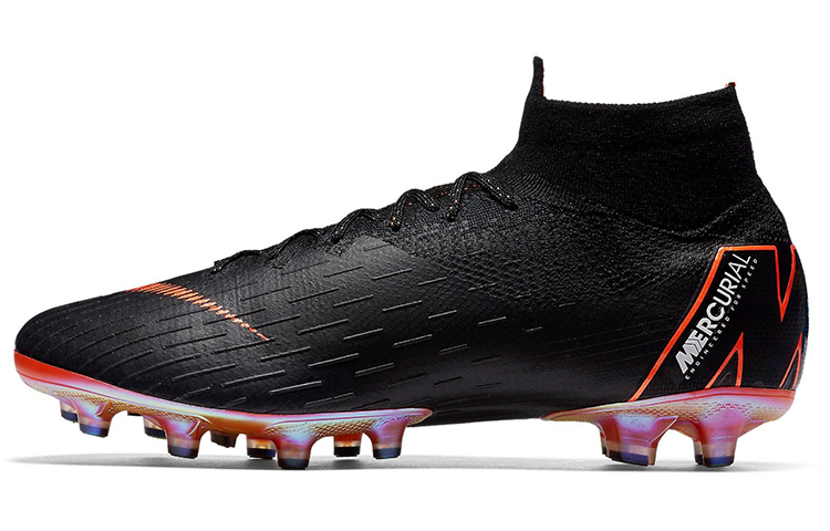 Мужские бутсы Nike Mercurial Superfly 6 360 Elite AG Pro (черно-оранжевые)