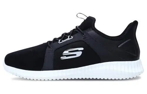 Skechers Elite Fle Suede Low top Sports Casual Shoes Men's Black