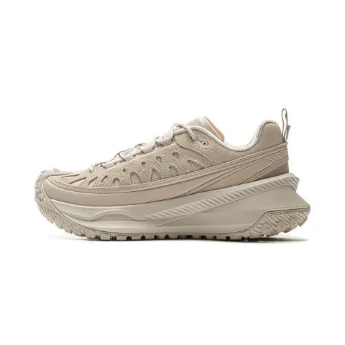 Li Ning Slip Resistant Abrasion Resistant Low top Casual Shoes Unisex Khaki