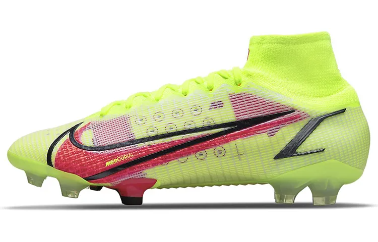 Nike Mercurial Superfly 8 FG Firm Ground Fabric Cushioning Slip Resistant Abrasion Resistant Soccer Shoes Unisex