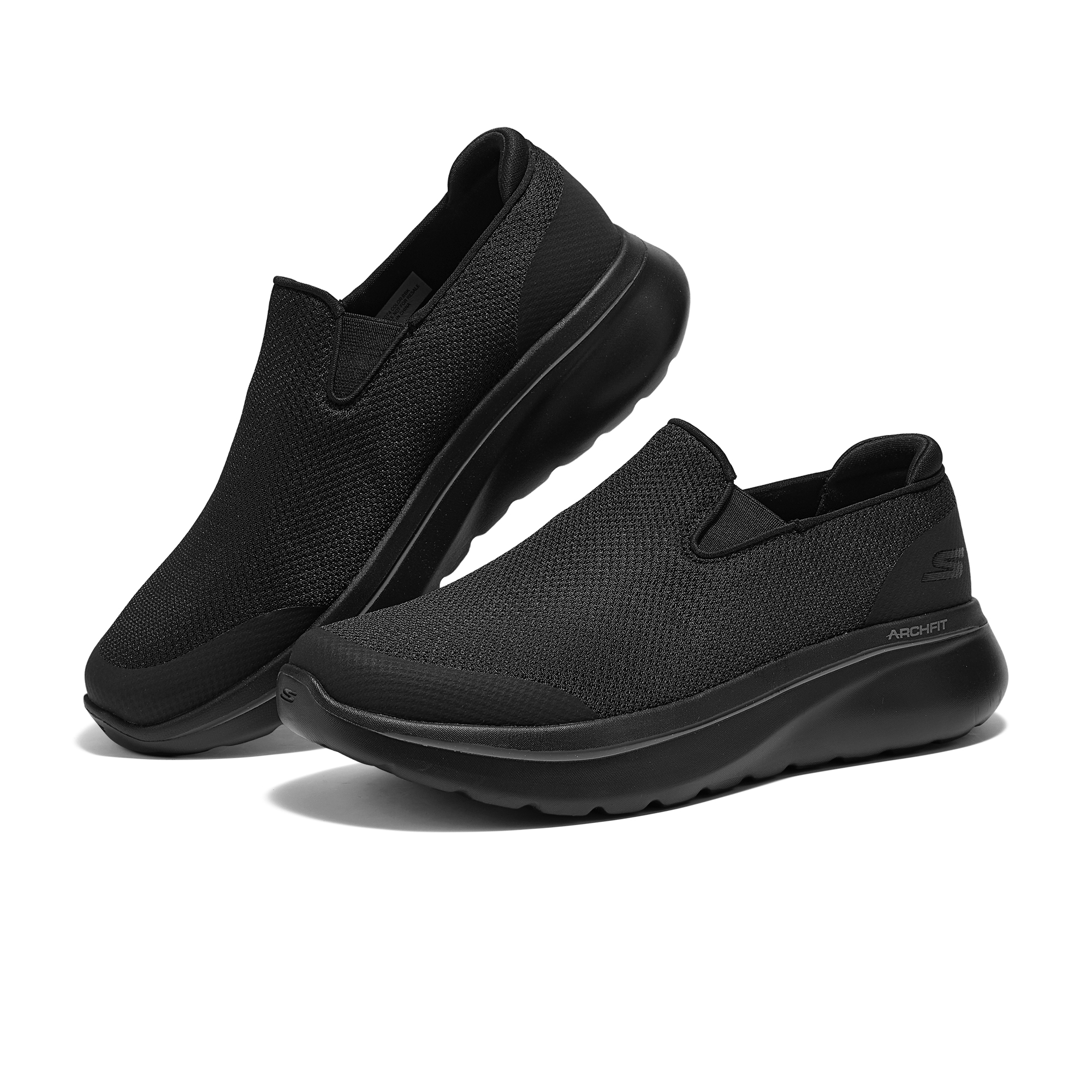 Skechers Abrasion Resistant Support Height Increasing Low top Casual Shoes Men’s Black