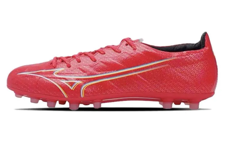 Mizuno Alpha AG Cushioning, Wear Resistant Soccer Shoes Men's Red White
