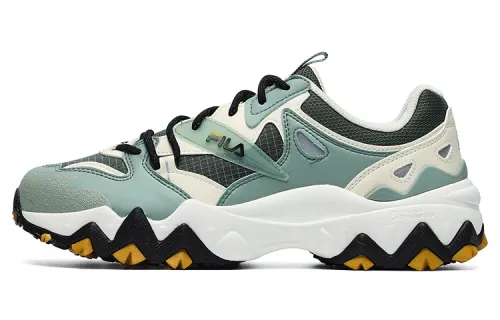 FILA Oakmont 2 Euro Comic 2 Textile, Leather Low top Casual Shoes Men's Green Beige White
