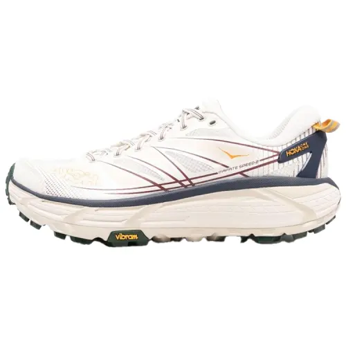 HOKA ONE ONE Mafate Speed 2 Fashion Trend Slip Resistant Abrasion Resistant Low top Casual Shoes Men's White Beige