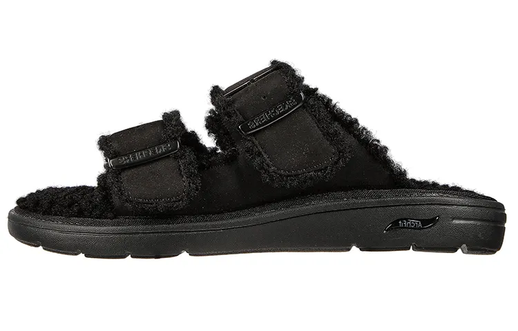 Skechers ARCH FIT LOUNGE Rubber Sole Slippers Women's Black