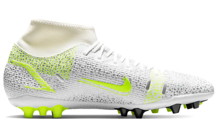 Мужские кроссовки Nike Mercurial Superfly 8 14 AG (белый / зеленый) — Белый / зелёный — фото 2