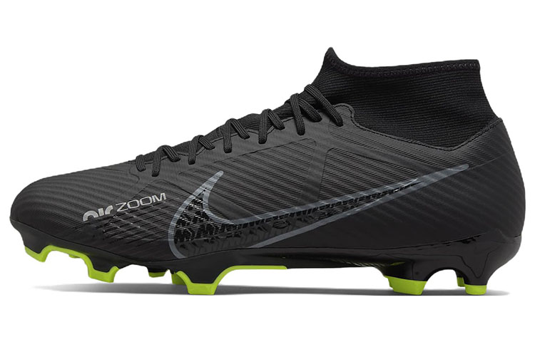 Nike Mercurial Superfly 9 Mercurial 15 Academy mid-top MG (glue short nails) artificial grass shock-absorbing anti-slip wear-resistant football shoes men's black and green