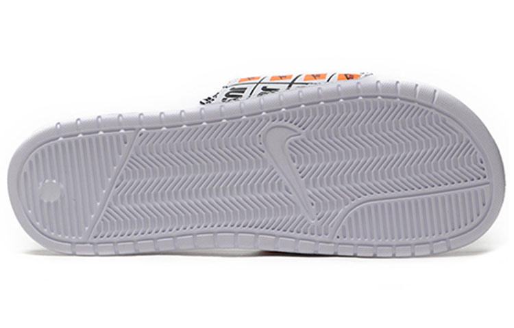 Мужские шлепанцы Nike Benassi JDI Print Just Do It (черно-белые) — Чёрный / белый — фото 6