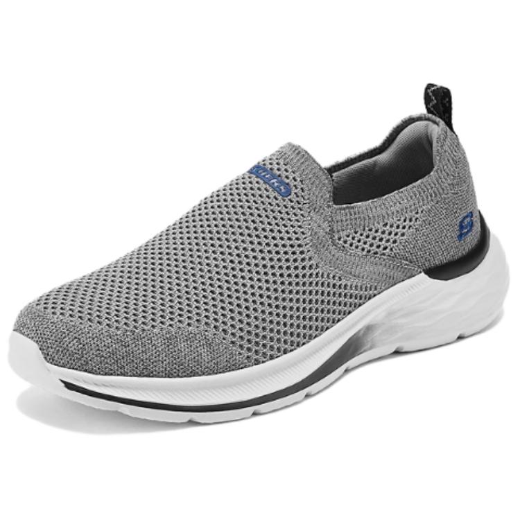 Skechers Casual Abrasion Resistant Abrasion Resistant Low top Casual Shoes Men’s Gray White
