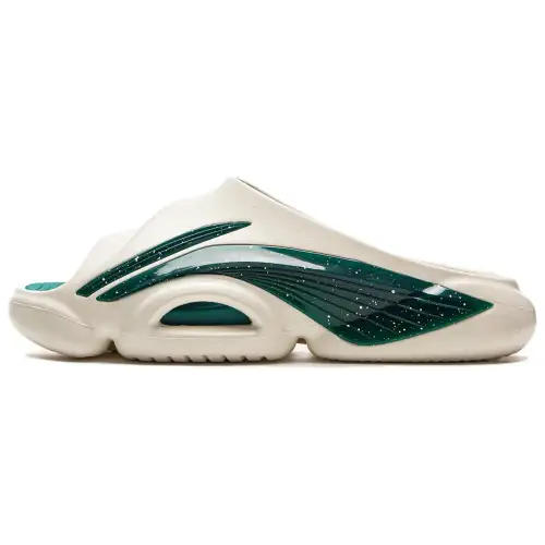 Li Ning BadFive SLIDE OG Slip Resistant Abrasion Resistant Slide Slippers Men's Beige Green