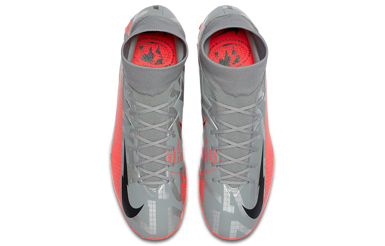 Мужские футбольные бутсы Nike Mercurial Superfly 7 13 Academy TF (серыйкрасный) — фото 4