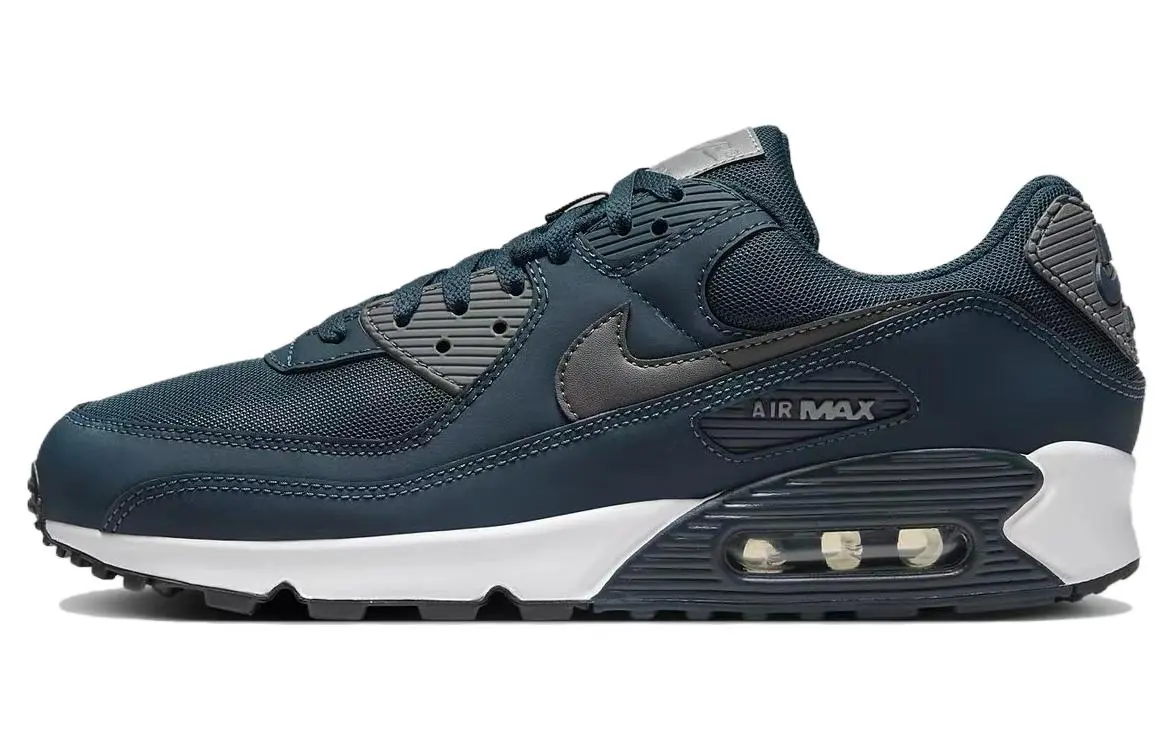 Nike Air Max 90 Abrasion Resistant Breathable Abrasion Resistant Breathable Low top Casual Shoes Men's Blue