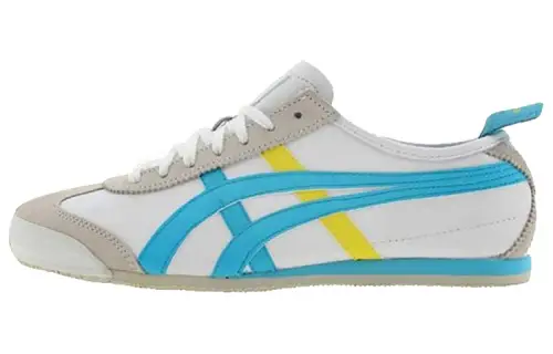 Onitsuka Tiger MEXICO 66 Cushioning Slip Resistant Abrasion Resistant Low top Casual Shoes Women's White Blue Yellow