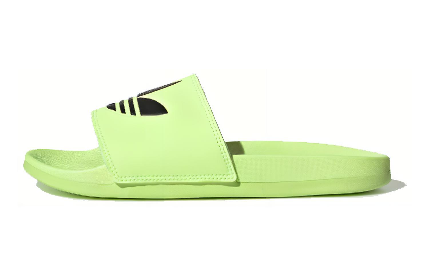 Женские шлепанцы adidas originals Adilette Lite (черно-зеленые) — фото 1