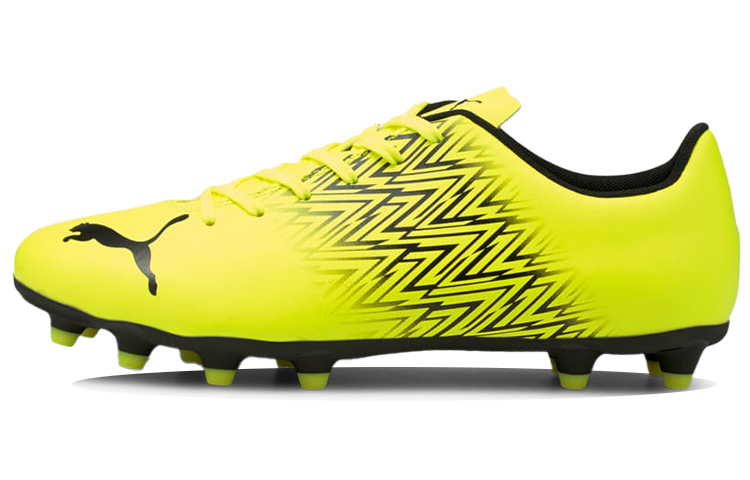 PUMA Attacanto AG Artificial Ground FG Firm Ground Synthetic Leather Soccer Shoes Men's Yellow
