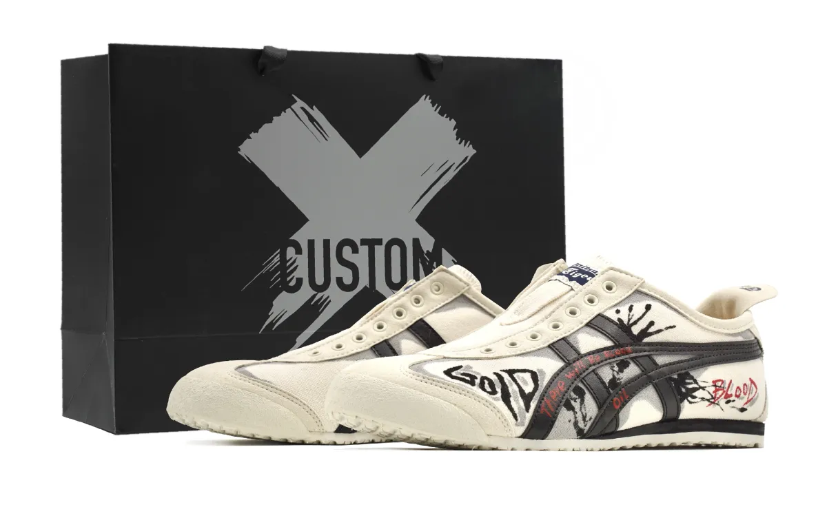 Onitsuka Tiger MEXICO 66 Blood Black Gold Low top Casual Shoes Unisex Beige Yellow