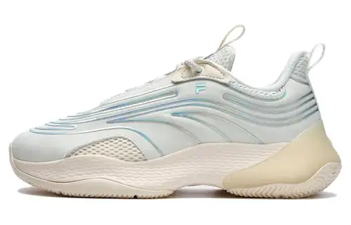 FILA FUSION Ray 2 Textile, Synthetic Leather, TPU Low top Casual Shoes Women's White Umber
