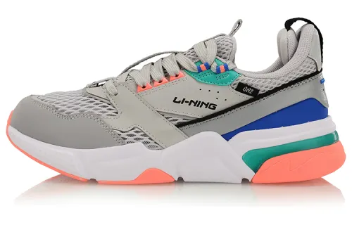 Li Ning 001 Journey Breathable Balance Lightweight Low top Casual Shoes Women's Microcrystalline Gray