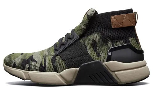 Skechers Block Casual Shoes Men's High Top Olive Green