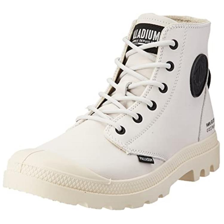Palladium Pampa Soft And Comfortable Short Combat Boots Unisex White